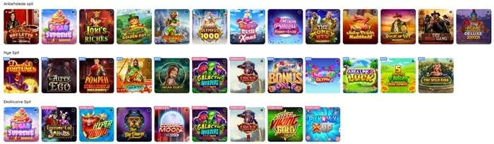 Bredt Udvalg af Casinospil