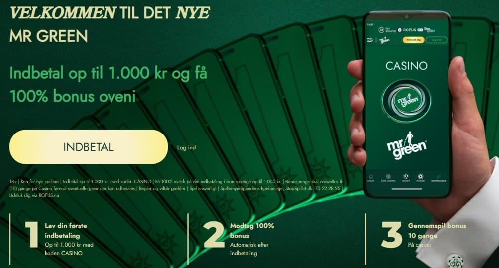 Mr Green Casino bonus